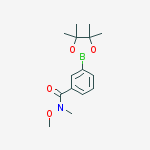 Structure of N-Methoxy-N-methyl-3-(4,4,5,5-tetramethyl-1,3,2-dioxaborolan-2-yl)benzamide