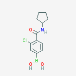 Structure of 3-Chloro-4-(cyclopentylcarbamoyl)phenylboronic acid