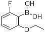 2-乙氧基-6-氟苯硼酸结构式