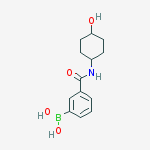 3-(trans-4-Hydroxycyclohexylcarbamoyl)phenylboronic acid结构式