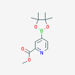 Structure of 2-(Methoxycarbonyl)-4-pyridineboronic acid, pinacol ester