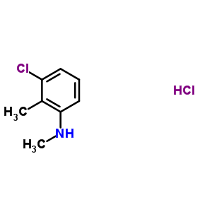 Chemical structure of 3-Chloro-N,2-dimethylaniline, HCl