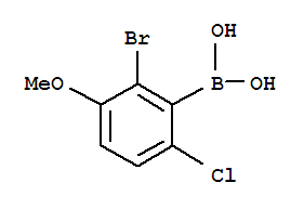 Structure of 2-Bromo-6-chloro-3-methoxyphenylboronic acid