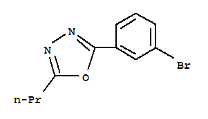 Structure of 2-(3-Bromophenyl)-5-propyl-1,3,4-oxadiazole