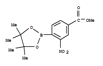 4-Methoxycarbonyl-2-nitrophenylboronic acid, pinacol ester结构式