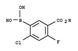 Structure of 5-Borono-4-chloro-2-fluorobenzoic acid