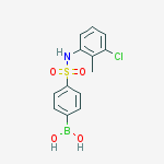 4-(N-(3-Chloro-2-methylphenyl)sulfamoyl)phenylboronic acid结构式