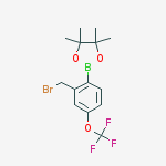 2-Bromomethyl-4-trifluoromethoxyphenylboronic acid, pinacol ester结构式
