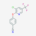 Structure of 4-{[3-chloro-5-(trifluoromethyl)-2-pyridinyl]oxy}benzenecarbonitrile