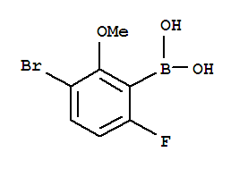 Structure of 3-Bromo-6-fluoro-2-methoxyphenylboronic acid