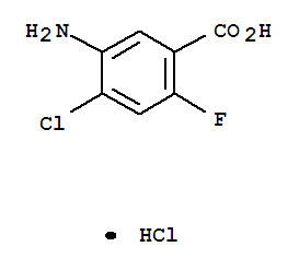 Structure of 5-Amino-4-chloro-2-fluorobenzoic acid, HCl