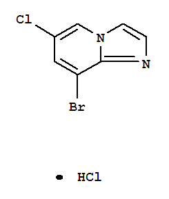 Structure of 8-Bromo-6-chloroimidazo[1,2-a]pyridine, HCl