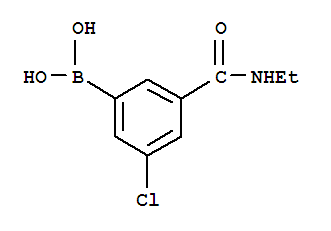 3-Chloro-5-(ethylcarbamoyl)phenylboronic acid结构式