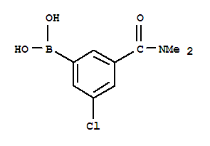 Structure of 3-Chloro-5-(dimethylcarbamoyl)phenylboronic acid