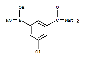 Structure of 3-Chloro-5-(diethylcarbamoyl)phenylboronic acid