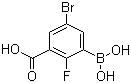 Structure of 3-Borono-5-bromo-2-fluorobenzoic acid