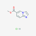 Methyl imidazo[1,2-a]pyridine-6-carboxylate, HCl结构式