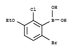 6-溴-2-氯-3-乙氧基苯硼酸结构式