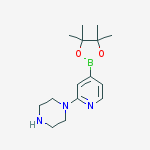 Chemical structure of 2-(Piperazin-1-yl)pyridine-4-boronic acid, pinacol ester