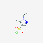 1-ethyl-5-methyl-1H-pyrazole-4-sulfonyl chloride结构式