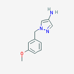 Structure of 1-[(3-methoxyphenyl)methyl]pyrazol-4-amine