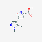 Structure of 5-(1,5-dimethyl-1H-pyrazol-4-yl)-3-isoxazolecarboxylic acid