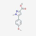 Structure of 5-(4-methoxyphenyl)-1-methylpyrazole-3-carboxylic acid