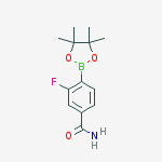 Structure of 3-Fluoro-4-(tetramethyl-1,3,2-dioxaborolan-2-yl)benzamide
