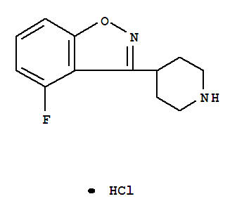 Structure of 6-Fluoro-3-(4-piperidine)-1,2-benzoisoxazole hydrochloride
