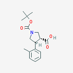 Structure of (±)-trans-1-Boc-4-(2-methyl-phenyl)-pyrrolidine-3-carboxylic acid