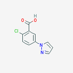 Structure of 2-CHLORO-5-(1H-PYRAZOL-1-YL)BENZOIC ACID