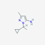 Structure of 2-(1-CYCLOPROPYL-ETHYL)-5-METHYL-2H-PYRAZOL-3-YLAMINE