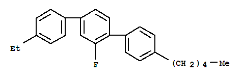 Structure of 1,1:4,1-TERPHENYL, 4-ETHYL-2-FLUORO-4-PENTYL-