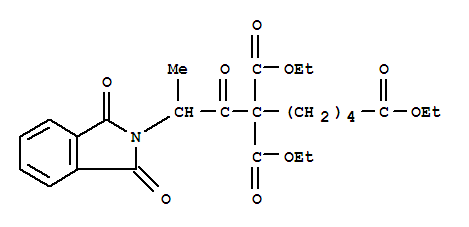 Structure of ETHYL-6,6-DICARBETHOXY-7-OXO-8-PHTHALIMIDOPELARGONAT