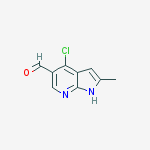 Structure of 4-Chloro-2-methyl-7-azaindole-5-carboxaldehyde