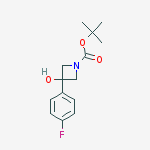 Structure of tert-butyl 3-(4-fluorophenyl)-3-hydroxyazetidine-1-carboxylate