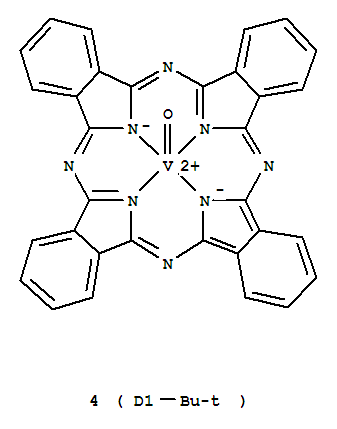 Structure of (TETRA-T-BUTYLPHTHALOCYANINATO)OXOVANADIUM(IV)