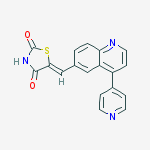 Structure of 5-[[4-(4-Pyridinyl)-6-quinolinyl]methylene]-2,4-thiazolidenedione