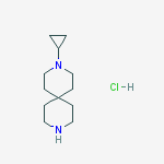 Structure of 3-cyclopropyl-3,9-diazaspiro[5.5]undecane hydrochloride