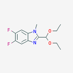 Structure of 2-(diethoxymethyl)-5,6-Difluoro-1-Methyl-1H-Benzimidazole