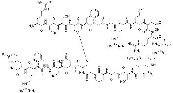 Structure of ATRIAL NATRIURETIC FACTOR (4-28) (HUMAN)