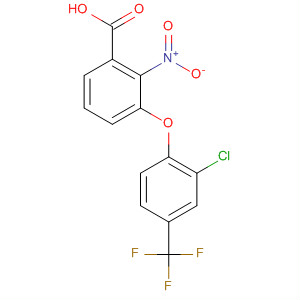 Benzoic acid, 3-[2-chloro-4-(trifluoromethyl)phenoxy]-2-nitro-结构式