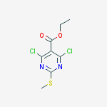 Structure of 4,6-Dichloro-2-(methylthio)-5-Pyrimidinecarboxylic Acid Ethyl Ester