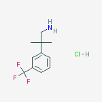 Structure of 2-Methyl-2-(3-(trifluoromethyl)phenyl)propan-1-amine hydrochloride