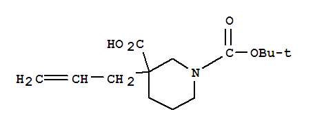 Structure of 1,3-Piperidinedicarboxylic acid, 3-(2-propen-1-yl)-, 1-(1,1-dimethylethyl) ester