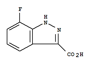Structure of 7-fluoro-1H-indazole-3-carboxylic acid