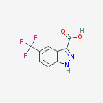 Structure of 5-(trifluoromethyl)-1H-Indazole-3-carboxylic acid