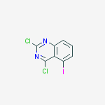 Structure of 2,4-dichloro-5-iodoquinazoline