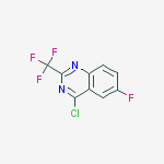 Structure of QUINAZOLINE, 4-CHLORO-6-FLUORO-2-(TRIFLUOROMETHYL)-