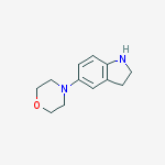 2,3-dihydro-5-(4-morpholinyl)-1H-Indole结构式